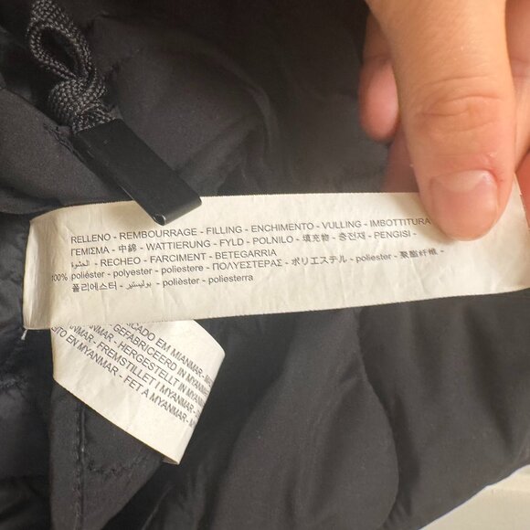 Zara Cropped Oversized Quilted Zip Puffer Sz M / L - Picture 9 of 10